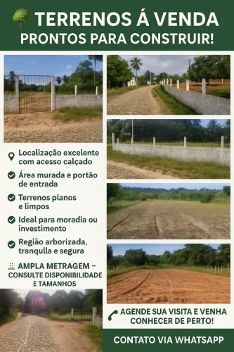 Terreno Pronto para Construir ou Investir - Ampla Metragem com Riacho nos Fundos