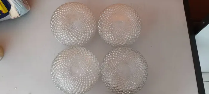 4 Cúpulas para Lustre "Bico de Jaca", Globo Bocal para Plafonier. (Unidade 35 reais)