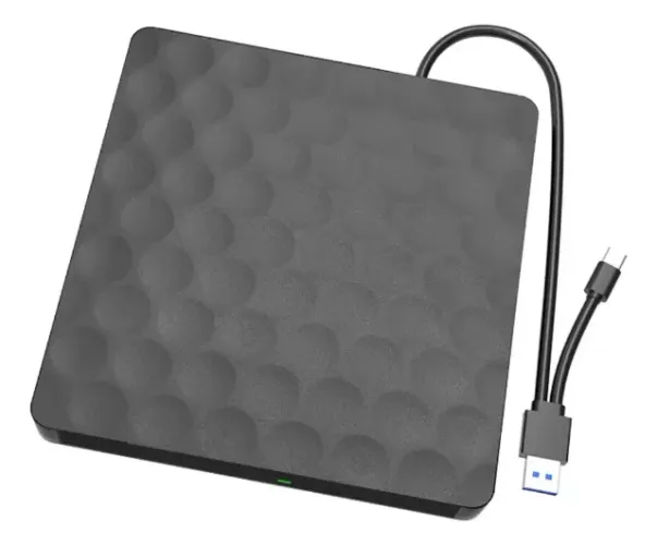 Gravador e Leitor de DVD/CD Externo USB 3.0 Slim - Compatível com CD/DVD/Bluray