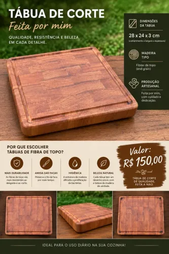 Tábua de corte artesanal