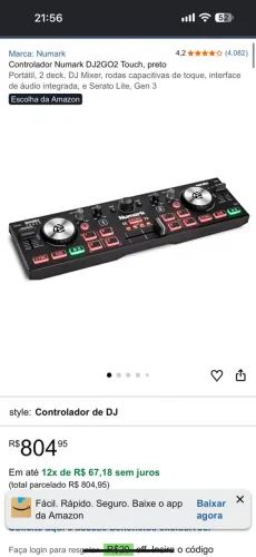 Controlador de DJ Numark DJ2GO2