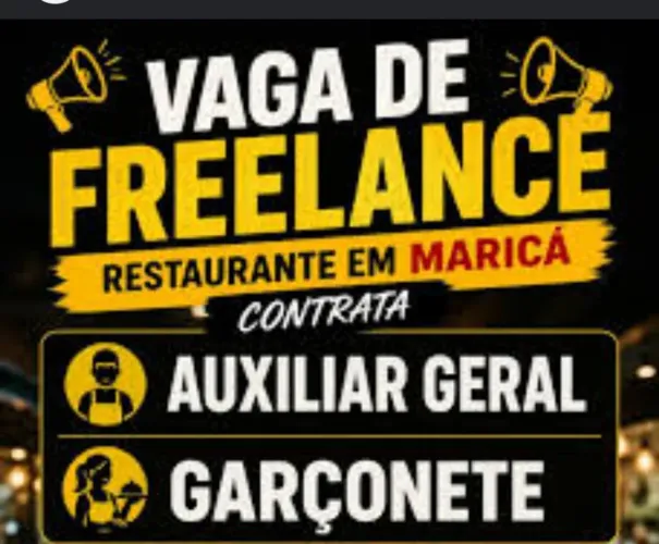 Restaurante contrata freelance em Maricá.