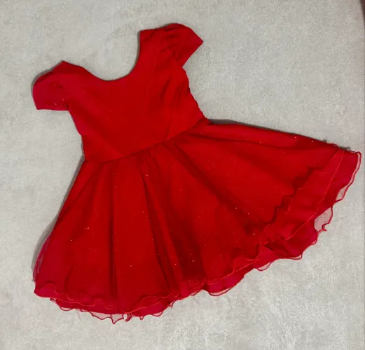 Vestido infantil luxo vermelho