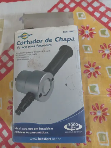 ferramentas vendo cortador de chapa d aço para furadeira (brasfort) ótimo estado