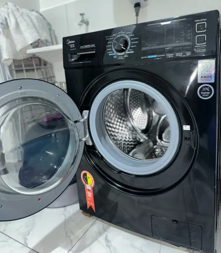 Lava e Seca Midea 11Kg Storm Wash Inverter Tambor 4D Preta LSE11P2 - 220 Volts