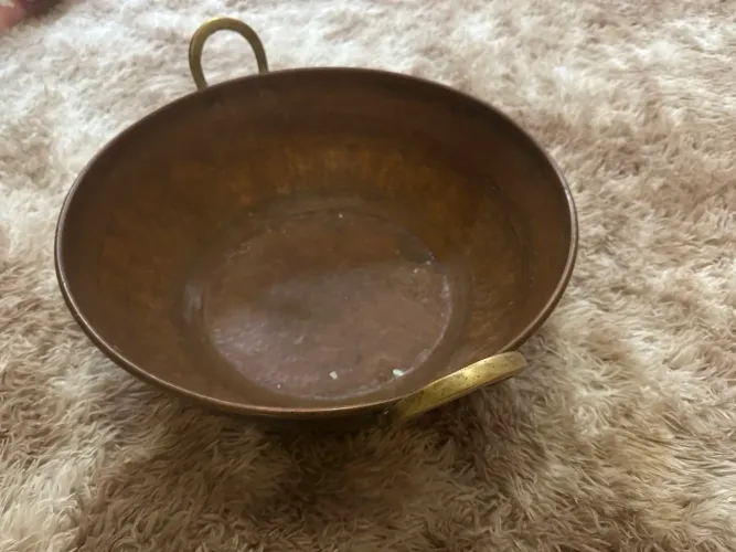 Tacho de cobre alça de bronze 15 litros