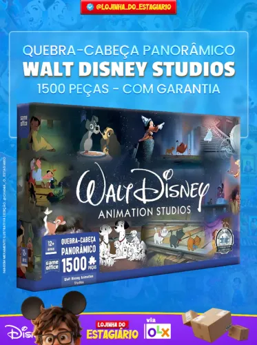 Quebra-cabeça Panorâmico: Walt Disney / 1500 peças / Lacrado Novo Original / Envio Rápido