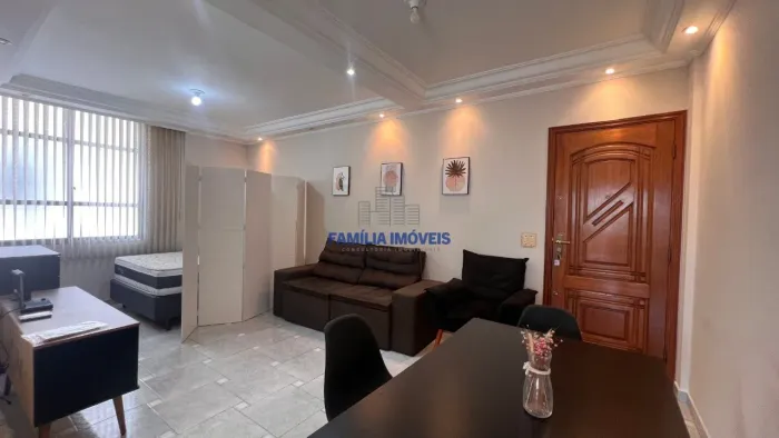 Apartamento para alugar 1 quarto elevador Pompéia Santos SP