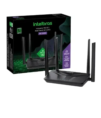 Roteador Intelbras Wi-Force W5-1200GS Dual Band Gigabit Wi-Fi 5