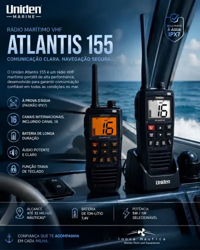 Rádio Marítimo VHF Uniden Atlantis 155