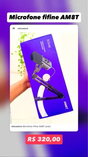 Microfone gamer profissional AM8T (com braço articulado) - NOVOOO