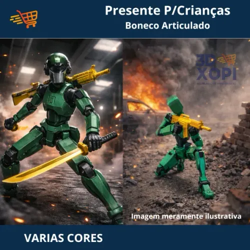 Boneco Articulado Dummy 13 Lucky Action Figure 3d Montado Presente Crianças