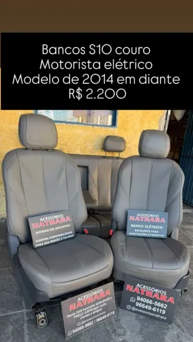 Bancos S10 de 2014 em diante couro 