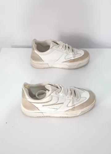 Tênis Feminino Branco Off White Chunky Casual Tam 38 Confortável