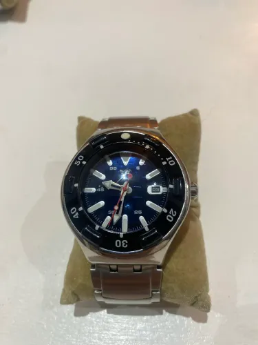 Relógio Swatch Swiss Original - Aço - Mostrador Azul