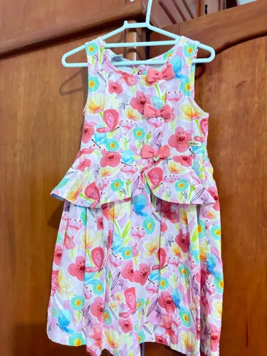 Vestido Infantil Alfabeto Floral