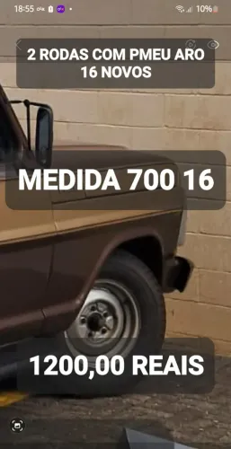 PAR RODAS F1000 COM PNEUS