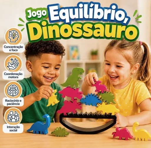 Jogo do equilíbrio de Dinossauros