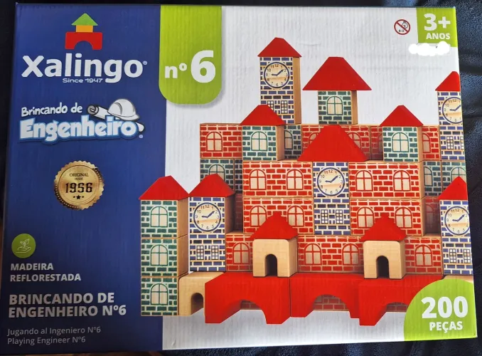 Brinquedo Xalingo Brincando de Engenheiro nº 6 - 200 peças.