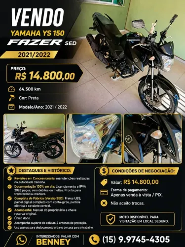 YAMAHA/YS150 FAZER SED
