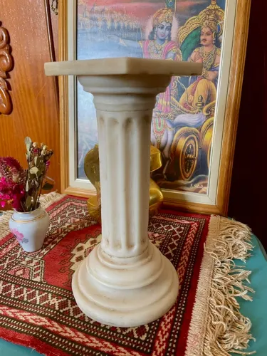 COLUNA GREGA DE ALABASTRO TRABALHADO VINTAGE ITALIANA