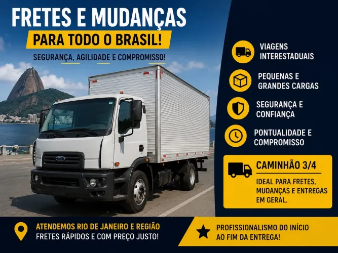 Caminhão 3/4 | Fretes e Mudanças RJ para Todo Brasil