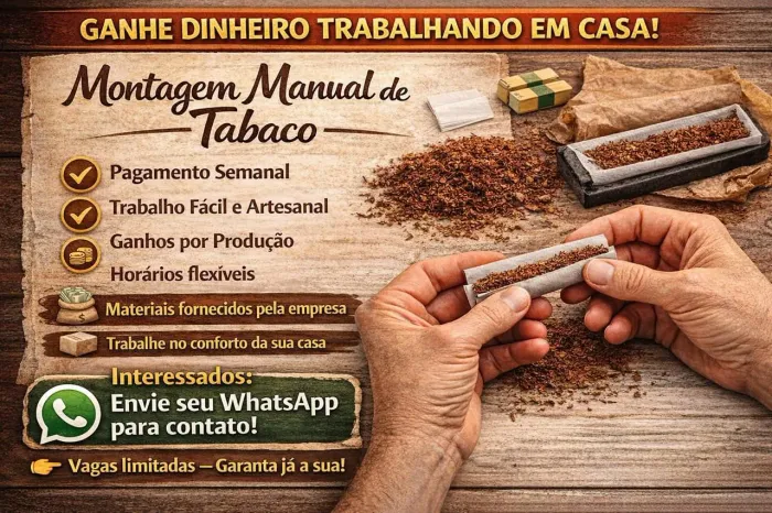 Vagas pra trabalhar em casa