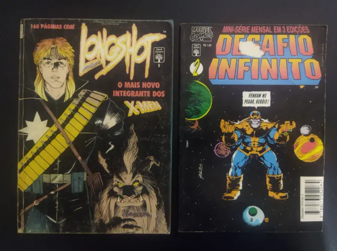 Lote 02 Revistas Marvel: Longshot n° 1 + Desafio Infinito n° 2 (leia a descrição)