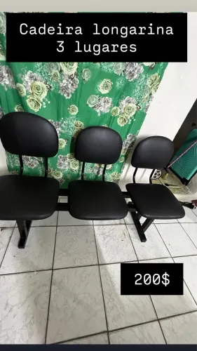 Cadeira longarina para salão 