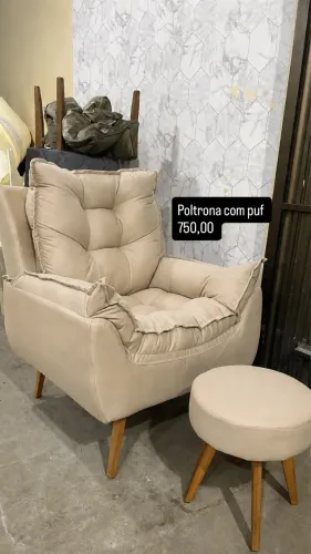 POLTRONA COM PUF