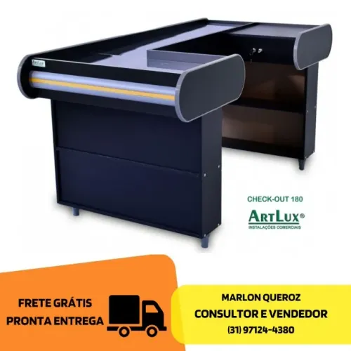 Check Out 1,80M ArtLux Preto Novo
