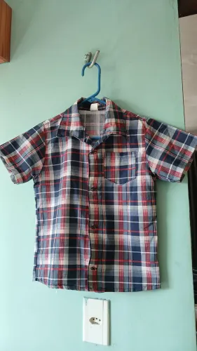 Camisa quadriculada 10 anos