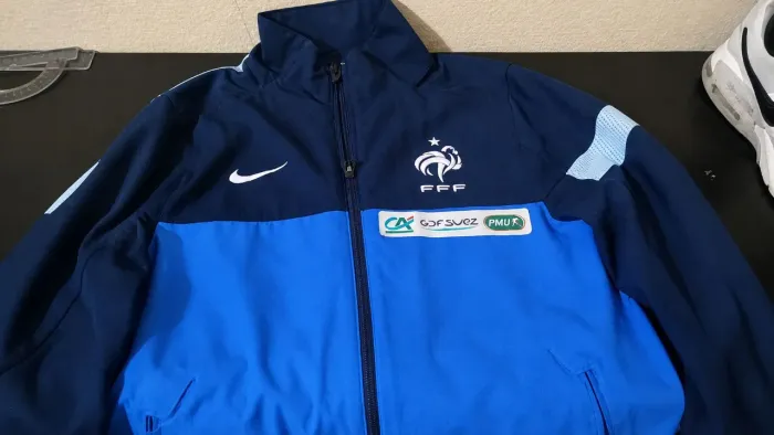 Jaqueta Nike França FFF Seleção Francesa Corta Vento Treino 2012 Azul - Tam M - original