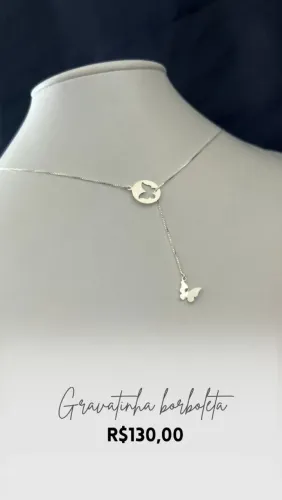 GRAVATINHA BORBOLETA ? (PRATA)