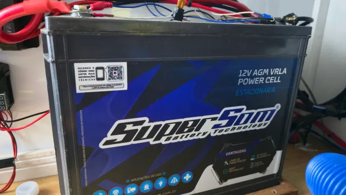 Bateria Estacionária AGM VRLA Super Som 220Ah / 12V - Alta Performance