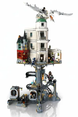 BLOCOS DE MONTAR GRINGOTTS O BANCO DOS FEITICEIROS 76417 HARRY POTTER 4803 PÇS MARCA MEGA