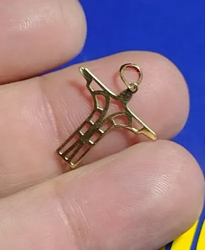 Pingente Cristo Redentor Religioso Ouro 18 Kilates Peso 1.00 Gramas 20 mm
