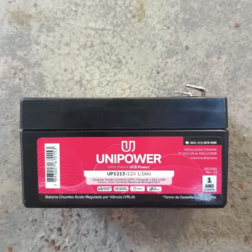 Bateria selada 12v.  1,3 ah