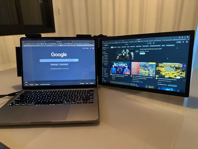 Monitor Portatil 14? tela dupla