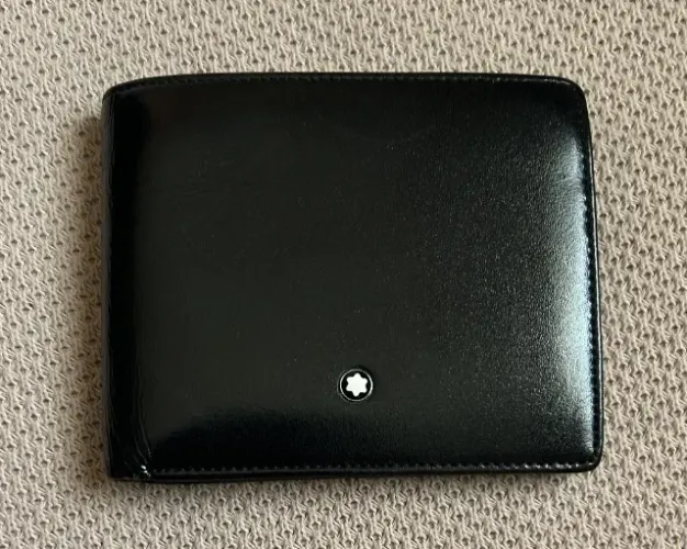 CARTEIRA MONT BLANC SARTORIAL COURO PRETA