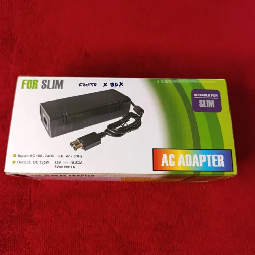 Fonte Xbox 360 Slim (Bivolt 135W) - Nova na Caixa!