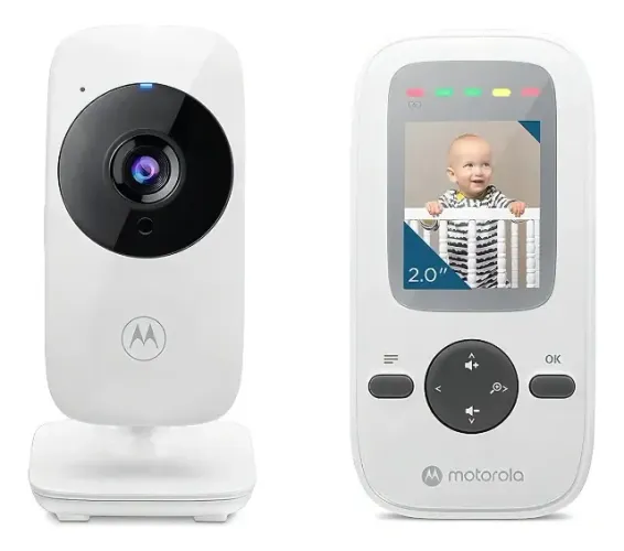 Babá Eletrônica Motorola Vm481 Monitor Vídeo Bebê Tela 2 Pol Preto