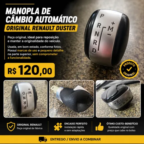 Manopla câmbio original Duster automático 2019/2020