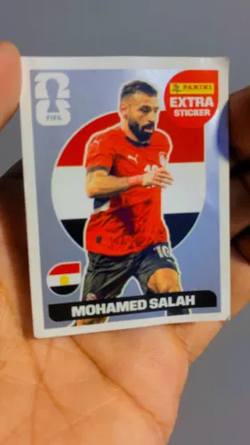 OFERTA - Figurinha da copa Salah Prata Extra sticker