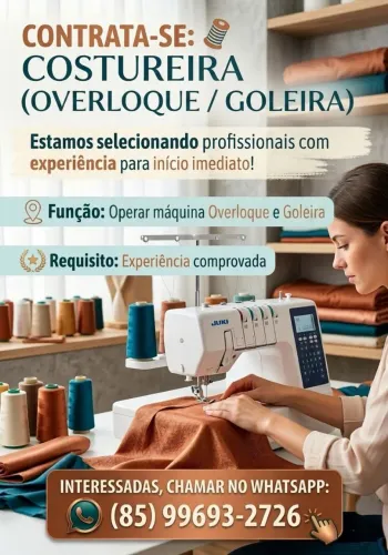 OPERADOR(A) DE OVERLOCK E GOLEIRA