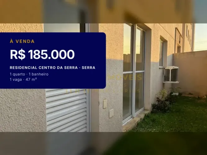 Conforto e Lazer: Apartamento 1 Quarto no Residencial Centro da Serra com Quintal!
