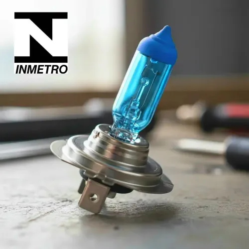 PROMOÇÃO Lâmpada Farol H7 Luz Baixa Super Branca Efeito Xenon 8500K Uso 100% Permitido 55W