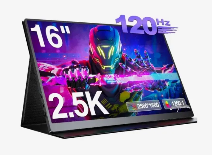 UPERFECT Monitor Portátil 16" 16:10 2560x1600 120hz 3ms Mini HDMI IPS Novo!
