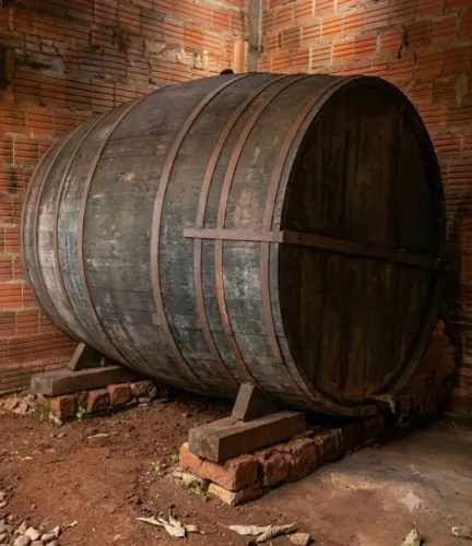 TONEL GIGANTE DE MADEIRA CABREÚVA - 8.000 LITROS - PEÇA RARÍSSIMA!