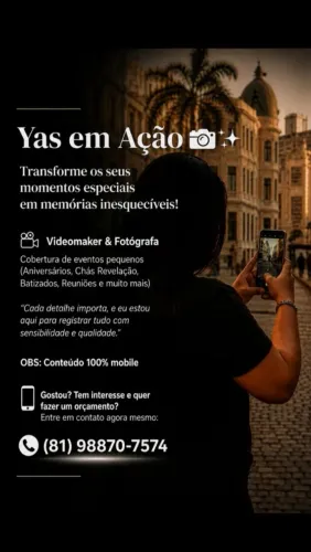ESTÁ PROCURANDO VIDEOMAKER E FOTÓGRAFA?